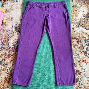 Vintage Y2K Delia’s Low Rise Britt Purple Skinny Jeans Size 19/20 XL Stretch